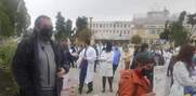 Συγκέντρωση διαμαρτυρίας γιατρών και το νοσηλευτικού προσωπικού του Γενικού Νοσοκομείου Αιγίου