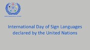 Διεθνής Ημέρα των Νοηματικών Γλωσσών (international day of sign languages)