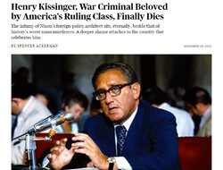 Το «ιδιαίτερο» αντίο του Rolling Stone στον Κίσιντζερ: «Πέθανε τελικά ο εγκληματίας πολέμου, ντροπή…»