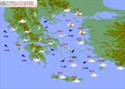 Γενική πρόγνωση καιρού Ελλάδος (2 ημερών)