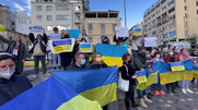 Συγκέντρωση Ουκρανών στο Μοναστηράκι: «Πούτιν φύγε»