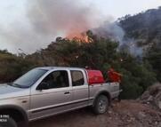 Ομάδες εθελοντών και όχημα του «Ρουβίκωνα» στη μάχη με τις φωτιές