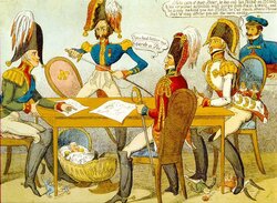 Στις 26 Σεπτεμβρίου 1815 ιδρύεται η «Ιερά Συμμαχία» Πρωσίας, Ρωσίας και Αυστρίας ενάντια στην Ελληνική Επανάσταση