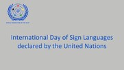 Διεθνής Ημέρα των Νοηματικών Γλωσσών (international day of sign languages)