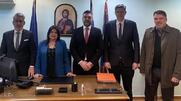 Συνάντηση Σαρακιώτη-Ξανθόπουλου-Καλαματιανού με την Πρόεδρο της Ένωσης Δικαστών και Εισαγγελέων