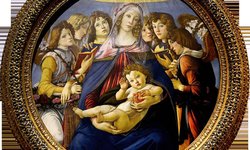 Η ανατομία της ανθρώπινης καρδιάς αναπαρίσταται στο ρόδι που κρατά ο Ιησούς σε πίνακα του Μποτιτσέλι