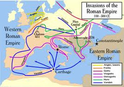 Η μεγάλη μετανάστευση των λαών τον 4ο και τον 5ο αιώνα μ. Χ. και η πτώση της Ρωμαϊκής Αυτοκρατορίας